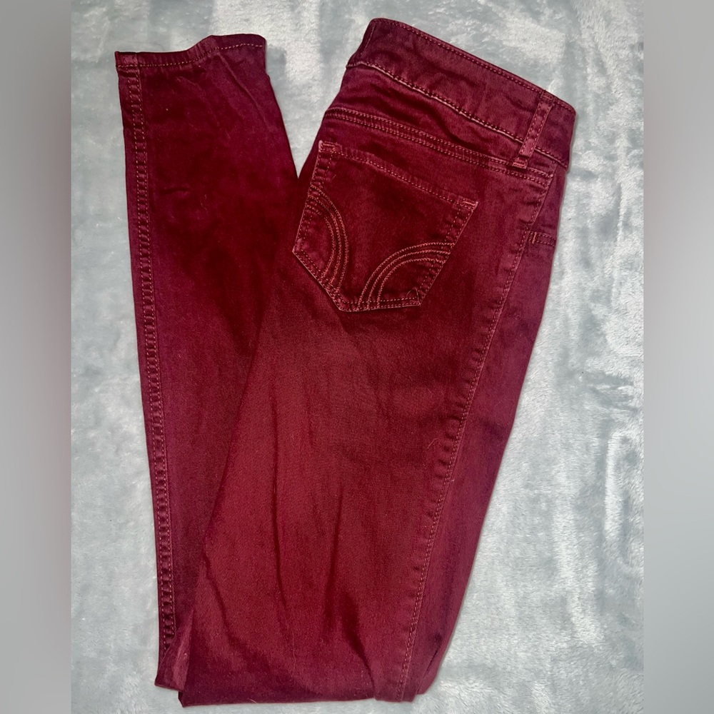 Women's Maroon Hollister Skinny Jeans - Size 5R